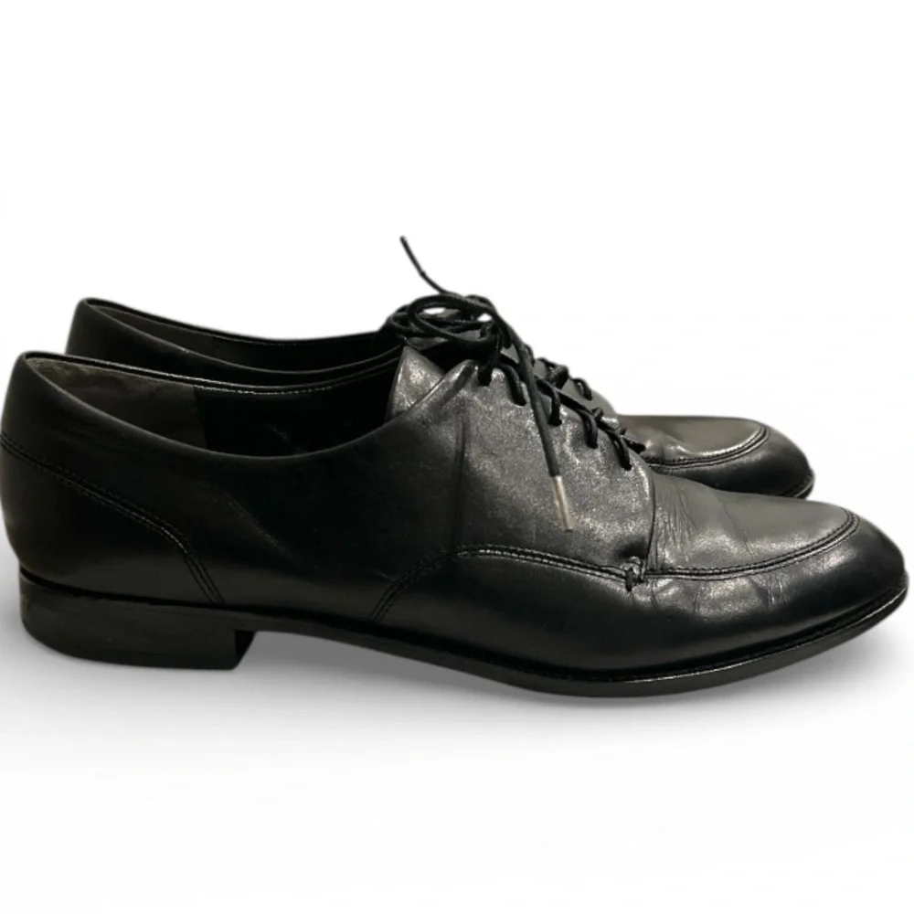 🏷️ Via Spiga Black Leather Men's Oxfords